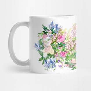 Spring garden pink flowers Mug